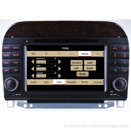 Ouchuangbo Car Radio Stereo for Benz S W220 (1998-2005) GPS Navigation iPod USB Auto Audio DVD Player